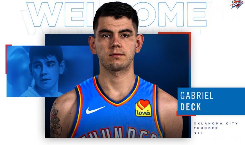 El Oklahoma City Thunder confirmó la contratación de Gabriel Deck