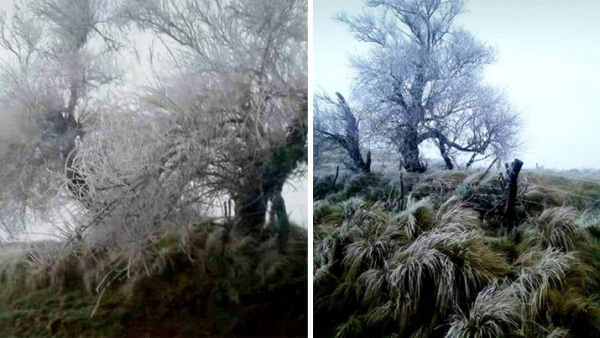 Hoy se registró la primera nevada cerca de la villa veraniega de Guayamba