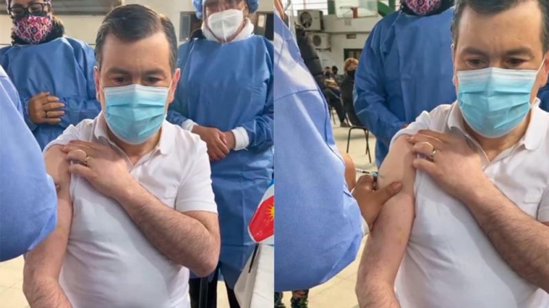 Gerardo Zamora recibió la cuarta dosis de la vacuna contra el Covid 19