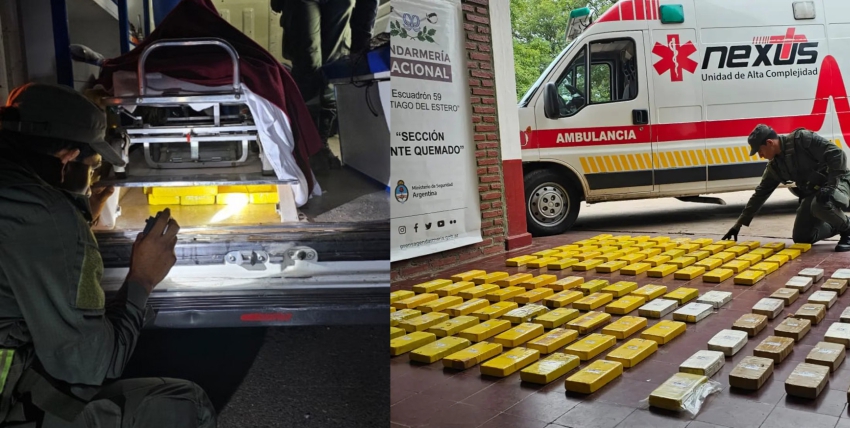 "Narcoambulancia": simularon llevar un paciente en emergencia y en realidad cargaban 134 kilos de cocaína