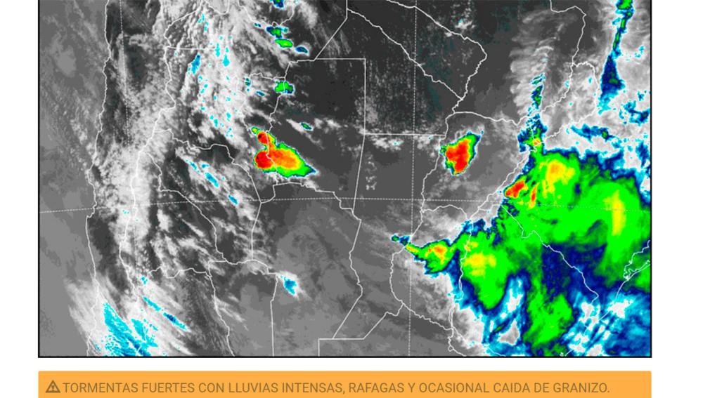 Aviso a Corto Plazo para Santiago del Estero: podría haber lluvias y caída de granizo