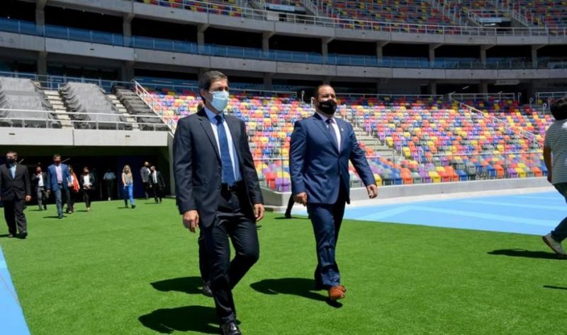 El CEO de Emirates Focus Group visitó el Estadio Único, el natatorio olímpico y el CCB