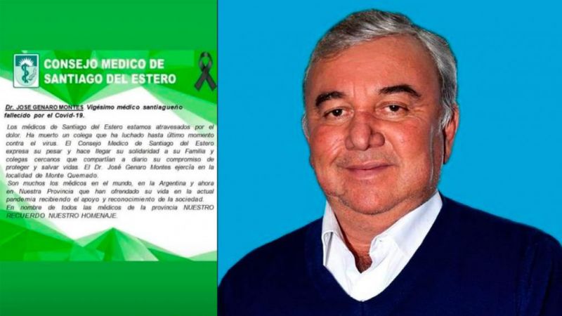 Dolor por el fallecimiento del Dr. José Genaro Montes por Covid-19
