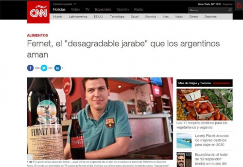 Para la CNN, “el fernet es un jarabe desagradable”