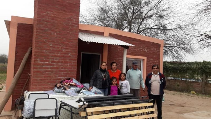 Asistencia y equipamiento a Viviendas sociales constante en Pampa de los Guanacos