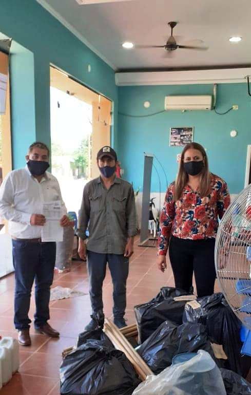 Autoridades pampeñas entregaron sanitizantes