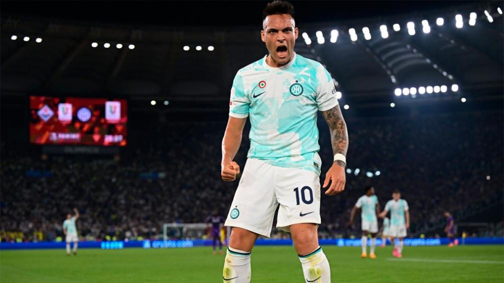 Inter, con un doblete de Lautaro Martínez, venció a Fiorentina y se quedó con la Copa Italia