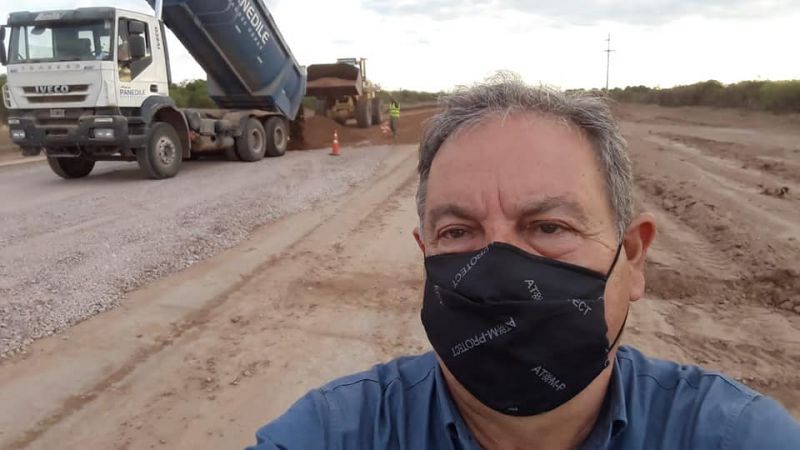 Altamirano destacó el avance de las obras de pavimentación en las rutas 5 y 92