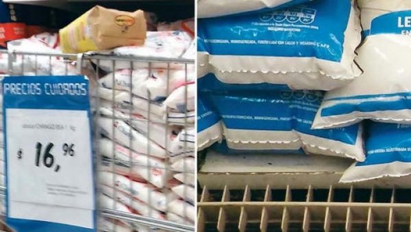 El azúcar aumentó a más de $15 y la leche en sachet, cerca de los $20