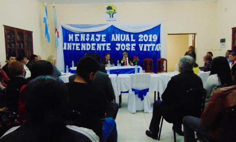 Mensaje anual del Intendente José Vittar en Sesión Especial en el H.C.D de Campo Gallo