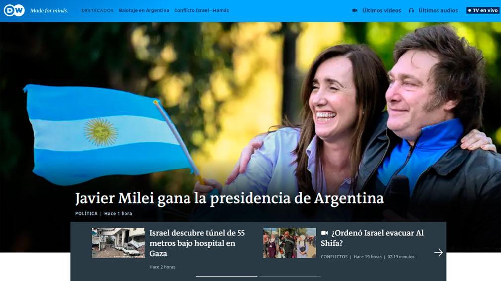 Así reflejaron diferentes medios del mundo el triunfo de Javier Milei