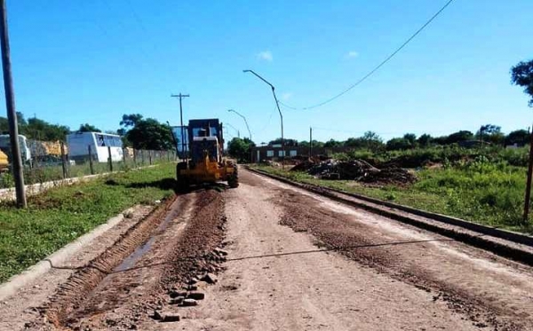 Realizan mantenimiento de calles en Campo Gallo