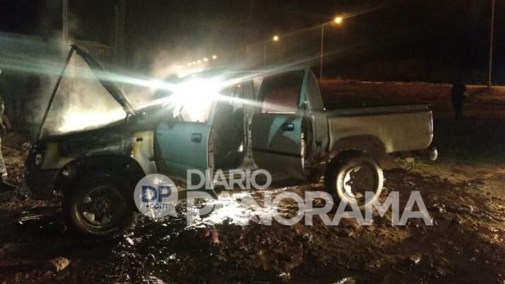 Explosión e incendio de una camioneta alteró la calma de una familia