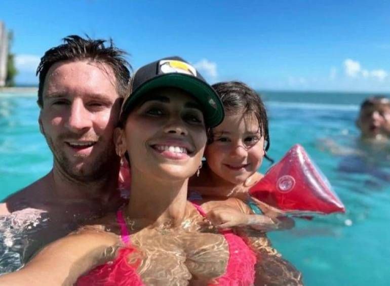 Las vacaciones de Messi en un lujoso departamento de Miami