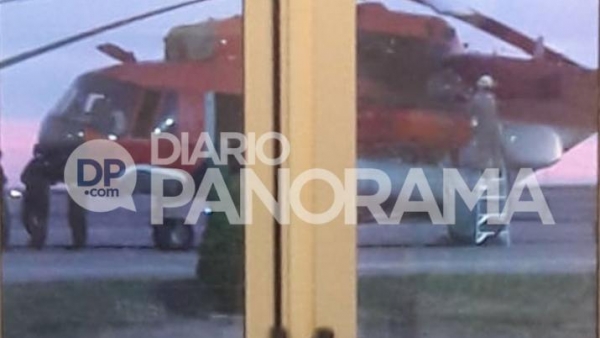 Llegó a Santiago el helicóptero de la comitiva presidencial que estaba varado