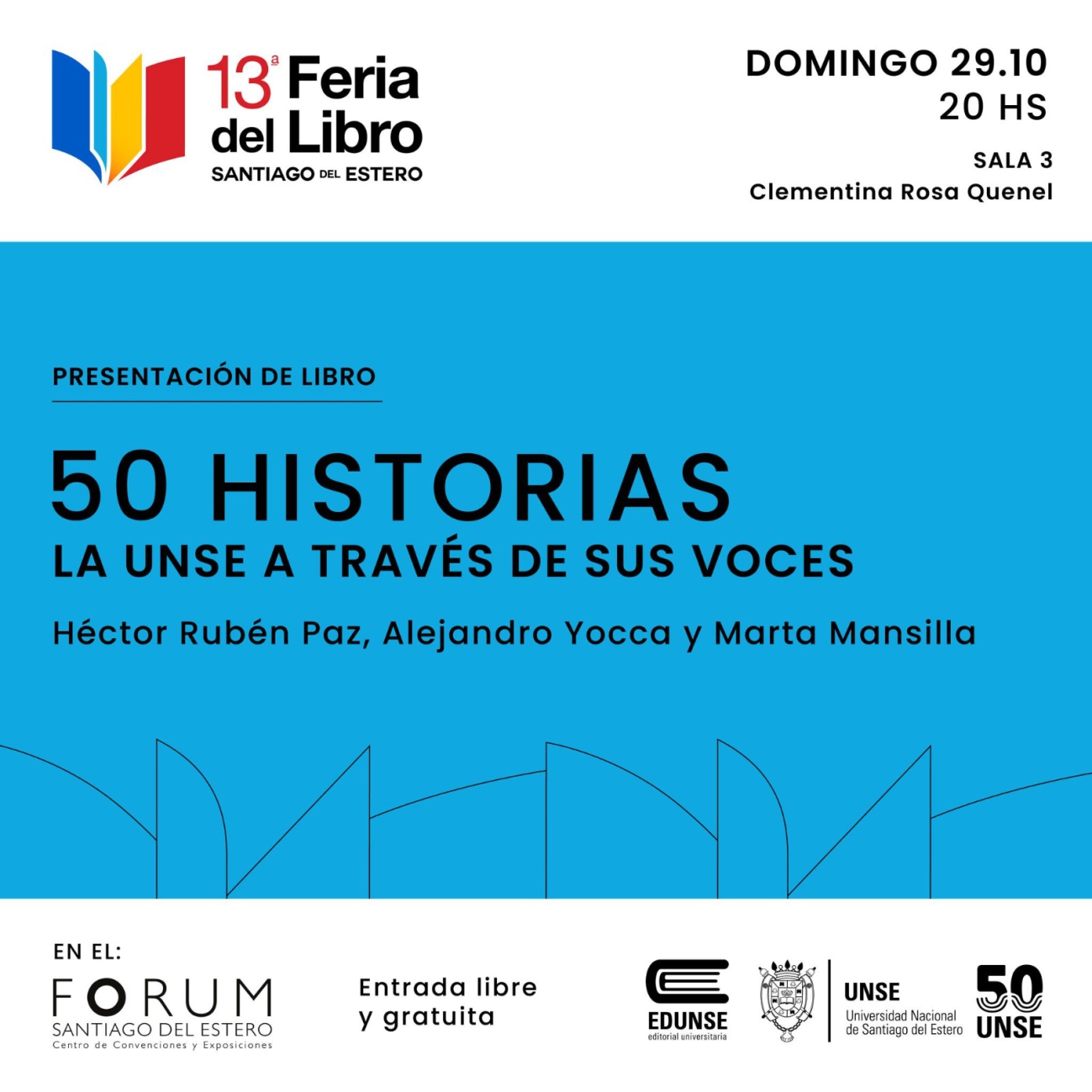 Adunse anuncia la presentación del libro "50 historias de la UNSE"