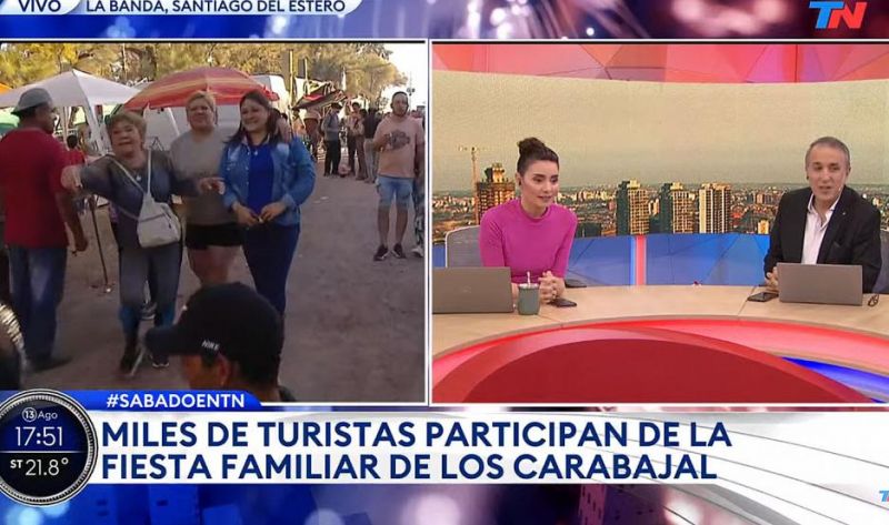 Informe de TN: La Fiesta la Abuela Carabajal, noticia en la televisión nacional