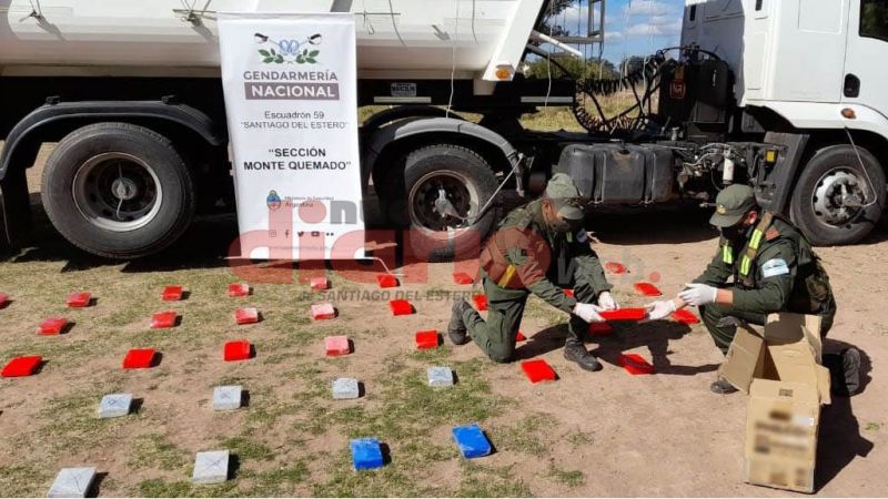 Ruta 16: Interceptan camión que transportaba 47 kilos de cocaína en el semirremolque