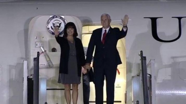 Mike Pence arribó a la Argentina para reunirse con el presidente Mauricio Macri