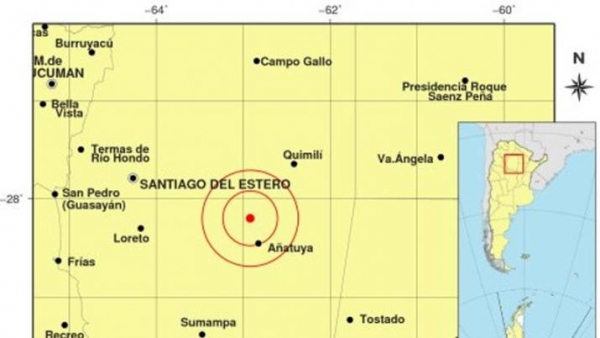 Un sismo de 3.6 grados se sintió en Santiago del Estero