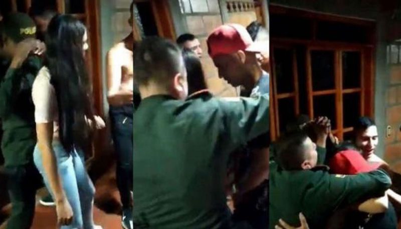 Policías fueron a clausurar una fiesta clandestina y terminaron bailando