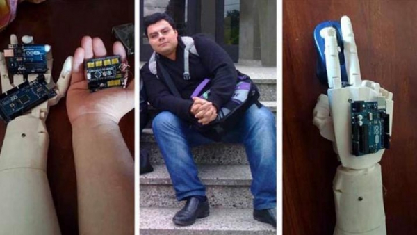 Joven santiagueño fabricó un brazo biomecánico para un niño bandeño