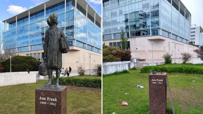 Encontraron la estatua de Ana Frank que había sido robada en Puerto Madero