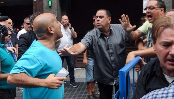 Golpes, empujones y corridas en la desconcentración de la marcha de la CGT