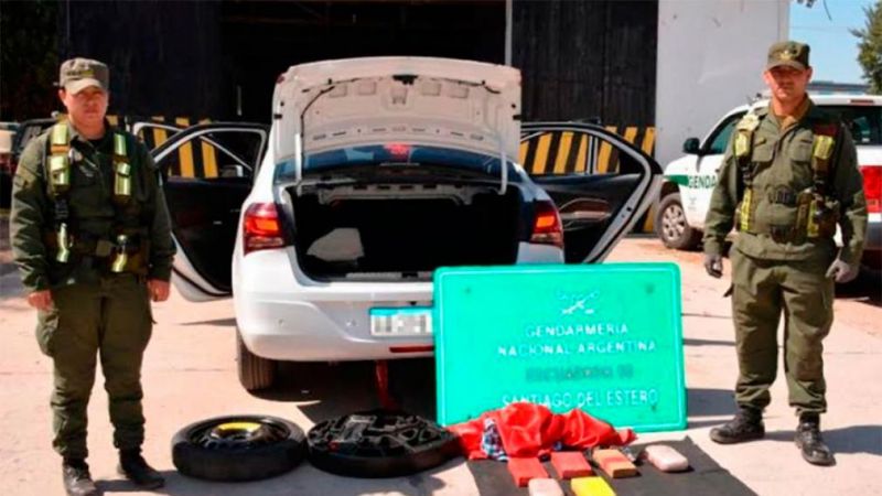 Intentó ingresar 7 kilos de cocaína desde Salta a Santiago del Estero