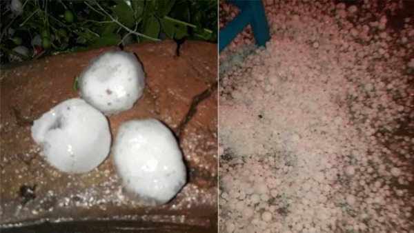 Intenso granizo azotó el oeste de la provincia