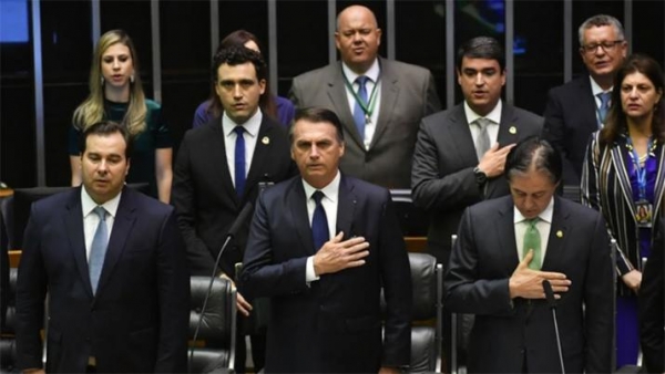 Bolsonaro asumió como presidente de Brasil en un fuerte operativo de seguridad