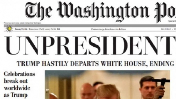 Salió una falsa edición de The Washington Post que anuncia la renuncia de Donald Trump