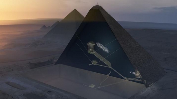 Hallaron una gigantesca cámara secreta en una de las pirámides