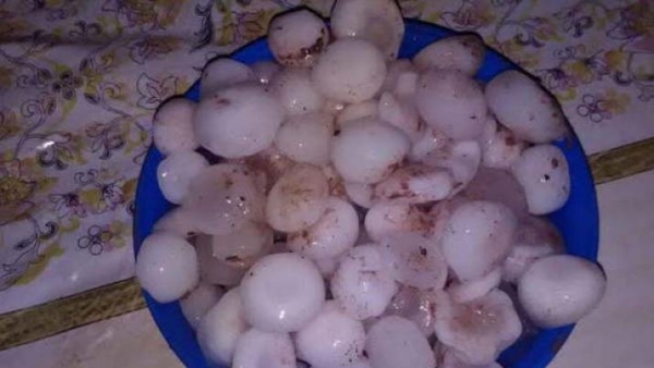 TORMENTA El esperado cambio comenzó a última hora con granizo, viento y fuerte lluvia