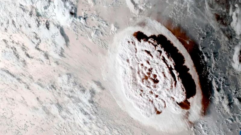 Una nueva erupción volcánica fue detectada en Tonga