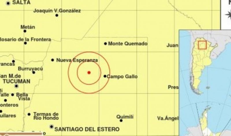 Un sismo de magnitud 5.4 sacudió las ciudades de Nueva Esperanza y Campo Gallo