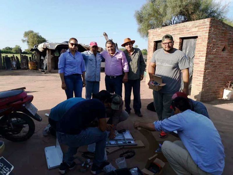 Instalaron paneles solares en la zona rural de Pampa de los Guanacos