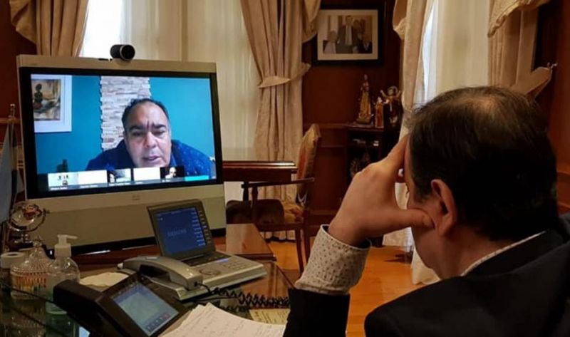 El gobernador Zamora mantuvo una video conferencia con intendentes de la provincia