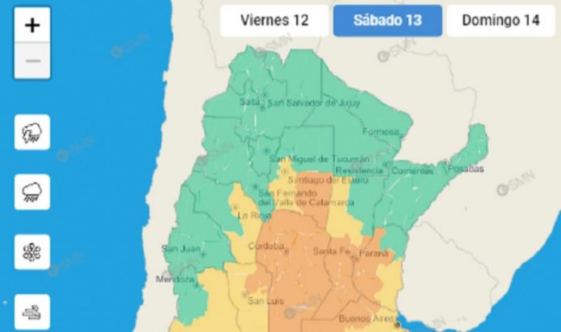 Declaran alerta naranja para Santiago del Estero este finde: qué significa
