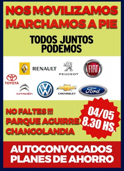 Nueva marcha de damnificados por subas en planes de ahorro