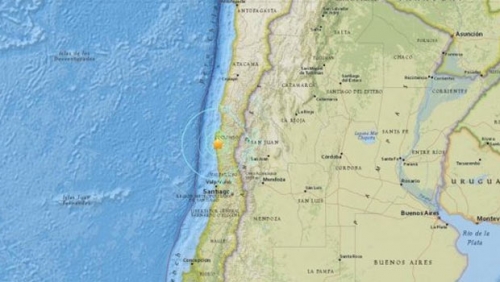Temblor Sismo de 6,8 grados que sacudió a Chile, se sintió en Santiago cerca de las 4.30