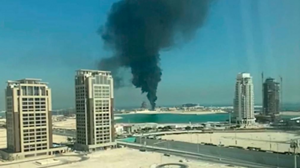 Un incendio en las cercanías del estadio en donde juega la Argentina generó un susto