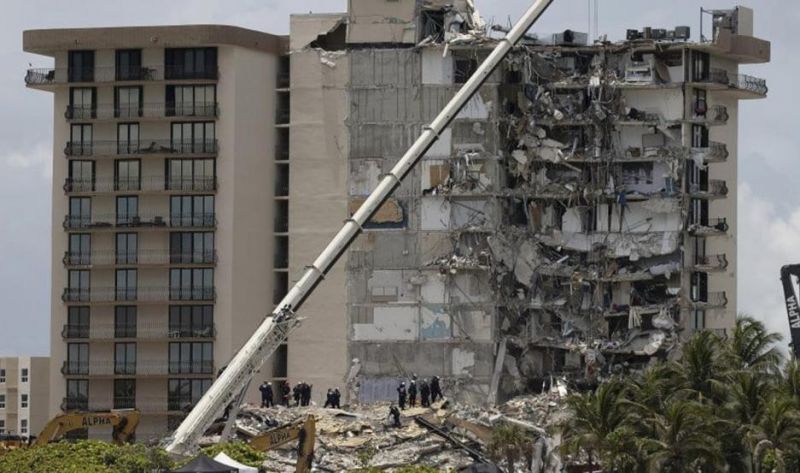 Derrumbe en Miami: hallan más cuerpos y los muertos ascienden a nueve