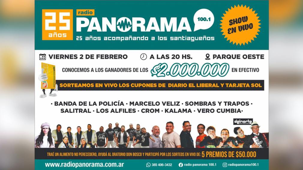 Radio Panorama festeja su 25º aniversario con un festival solidario