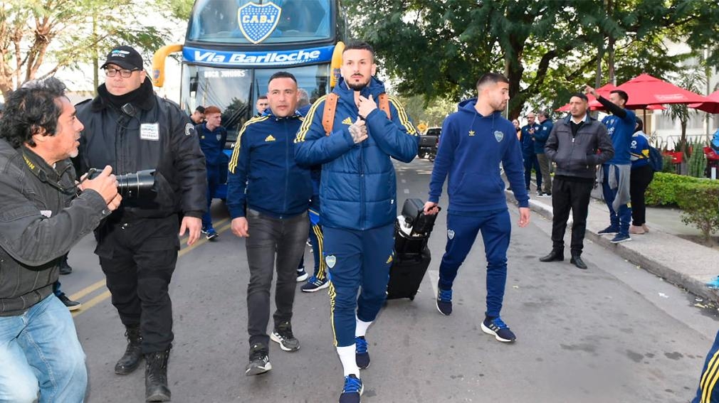 Boca llegó a Santiago del Estero para enfrentar a Barracas Central