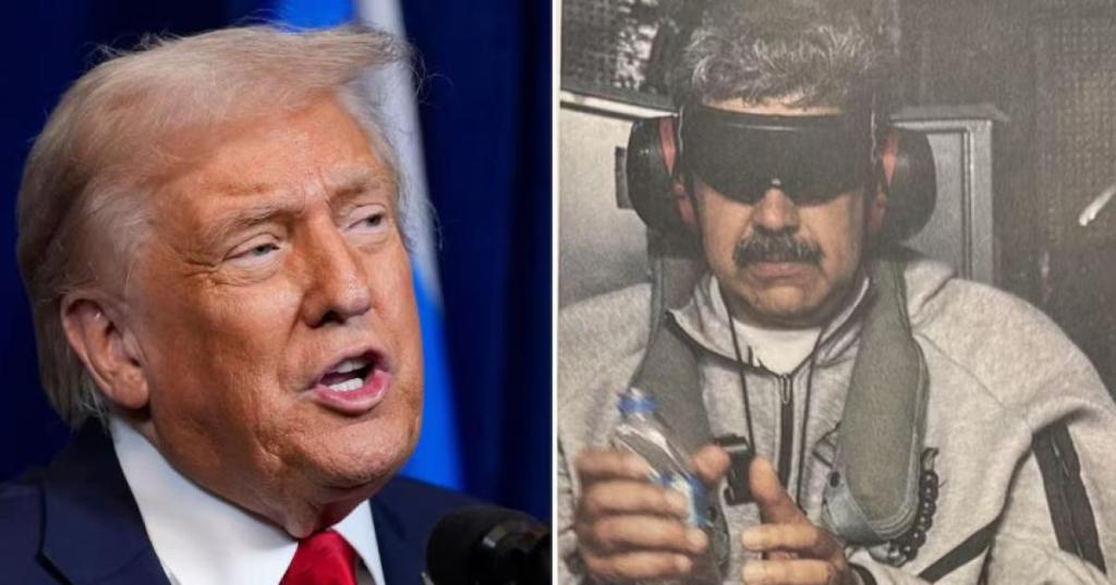 Trump publicó la primera imagen de Nicolás Maduro tras su detención.