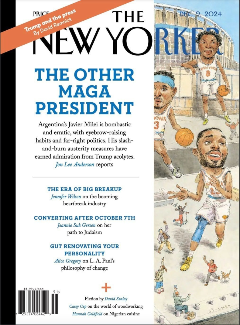 El prestigioso The New Yorker publicó un perfil de Javier Milei