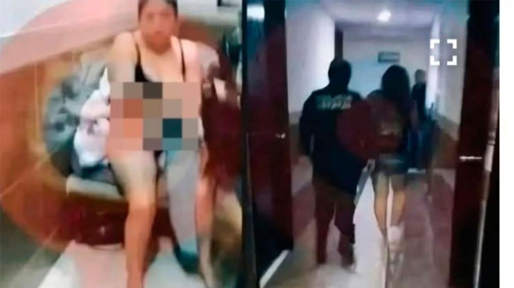 Trío de policías en hotel alojamiento: detienen a la propia esposa.