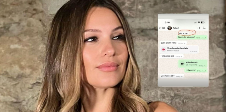 Tras la confirmación de la separación, Pampita publicó capturas de chats privados y mandó al frente a Roberto García Moritán