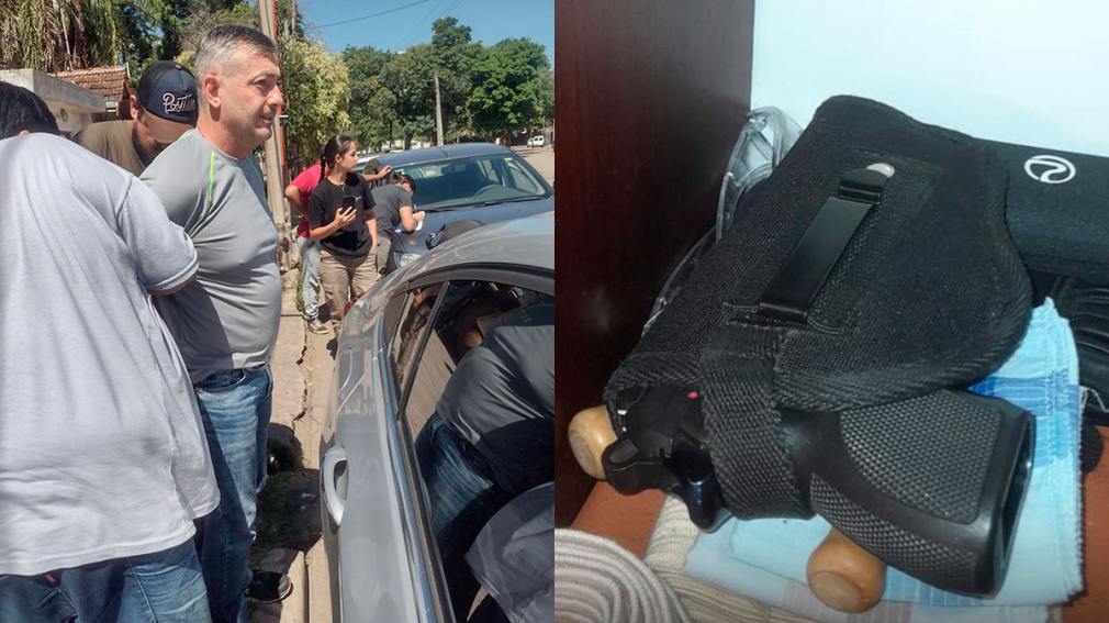 Detuvieron al hombre que amenazó con un arma a un motociclista